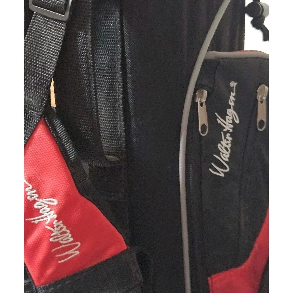 Walter Hagen Golf Bag JR Junior With Stand & Hood Red/Black-Hager R